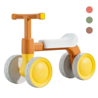 Balance Bike Baby Learning Walker 4 Wheels Toddler Balance Bike No Pedal Infant Bicycle for Kids Toddler First Birthday Gifts