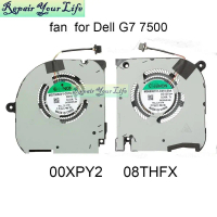 Laptop CPU Fan พัดลมระบายความร้อนคอมพิวเตอร์สำหรับ DELL G7 15 7500 2020 พัดลมระบายความร้อน CPU GPU ร