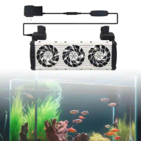 Fish Tank Chiller Aquarium Cooling Fan, Portable Quiet 6 Variable Speed Aquarium Chiller for Saltwater Cats Hamsters Home