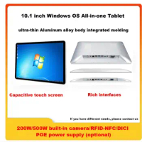 10.1 inch windows 10 OS tablet ultra-thin Aluminum alloy body integrated molding capacitive touch screen all-in-one pc