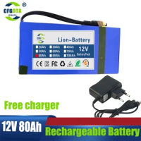 12V DC battery charging protection battery, 80000mAh, polymer lithium battery, super charging battery, 12V backup polymer lithiu
