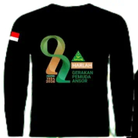 kaos  distro Terbaru  Harlah ANSOR T-shirts uniseex  Lengan panjang bahan  Katun nyaman di pakai pri