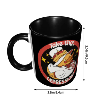 【Hhot】 Personalized Lucifer Rubber Ducky Coffee Mugs DIY Hazbins Anime Animation Hotel Ceramic Tea M