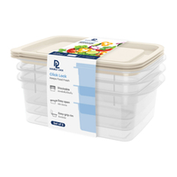 ดับเบิ้ลล็อค ชุดกล่องอาหารพลาสติก รุ่น 31324 ขนาด 300 มล. สีขาว