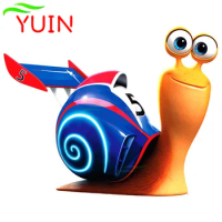Color Cartoon Turbo Snail Personality Car Sticker Lovely Fine Decal Fashion PVC Motorcycle Decoration Sunscreen Decals 13*10cm
