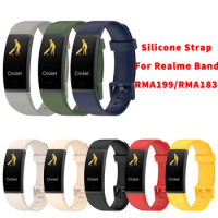 Silicone WatchBand For Realme band RMA183 Smart Bracelet Official Watch Strap Replacement WristStrap For Realme band RMA199