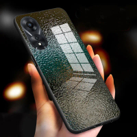 Sarung Telefon, Corak Aurora, Untuk Oppo A78 5G dan A58 5G, Kaca Bajaan Fesyen, Kekerasan 9H, Kualit