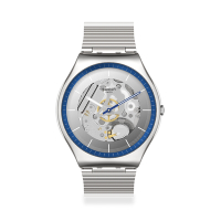 Swatch Skin Irony 超薄金屬系列手錶 RINGING IN BLUE (42mm)