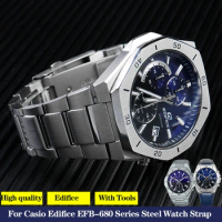 Business Solid Stainless Steel Watch Band for Casio Edifice Series EFB-680 EFB680 Series Men's Strap Watchband Bracelet 14mm