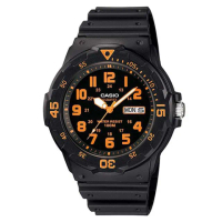 【CASIO 卡西歐】MRW-200H-4B 潛水風格 防水100米指針錶(運動 當兵 學生 錶徑約4.46公分)