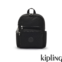 Kipling K字幾何壓紋雙前袋後背包-JUDY M