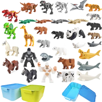 Animals Blocks Toys Compatile Building Bricks Moc Classic Blocks Box Baseplate Juguetes for Kids Dinosaurs Dino Crocodile Animal