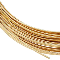 23 Gauge 20 Feet Brass Wire 0.6mm Wide Jewelry Beading Wire for Jewelry Making Wire Wrapping and Other DIY Arts