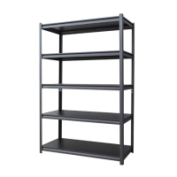 【dayneeds 日需百備】120x45x180cm 五層消光黑角鋼架(倉儲架/收納層架/展示架/層架/鐵架)