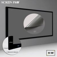 92-100inch Ambient Light Rejection ALR Grey Crystal Projection Screen With Frame For 4K 8K Short Throw /Long Throw Projector