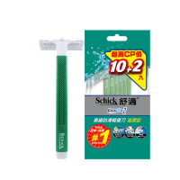 【Schick 舒適牌】高級滋潤型防滑輕便刀(10+2入/組)