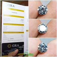 permata white moissonite simulan diamond sintetic 2ct memo GRA / varia