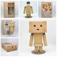 13cm Danbo With Lighter Eyes Yamaguchi Yotsuba Danboard Action Figure Model Toys Desktop Decoration Gif