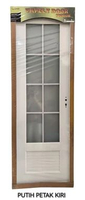 PINTU KAMAR MANDI UPVC / VAPELY PINTU UPVC KAMAR MANDI putih petak kiri