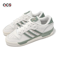 adidas 休閒鞋 Rivalry Low 男鞋 白 綠 皮革 麂皮 奶油底 復古 愛迪達 IG6309
