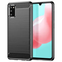 Soft Silicone Phone Cover For Samsung A41 Galaxy A42 5G A 40s Anti-Slip Carbon Fiber Case for galaxy a40 a40s Shockproof Cases