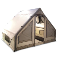 2022 New Arrival Outdoor glamping cotton canvas bell tent For 4-6 Persons hot tent winter camping
