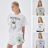 【MARDI MERCREDI】印花短TEE 多色 經典臘腸狗 花圈 TSHIRT SWING TAIL DDANJI NECKLACE