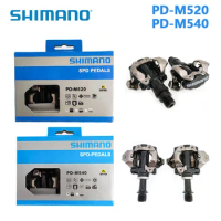 Shimano DEORE M520 M540 Pedal Mountain Bike Pedal With SH51 Cleats for Deore SLX XT MTB Bicycle Self-locking Pedal Cycling Parts