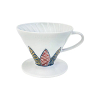 【HARIO】V60橘吉聯名濾杯– 祥瑞／T-VDC-02-W-SZ(京燒・清水燒)