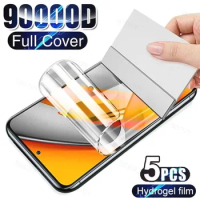 5PCS Hydrogel Film For Xiaomi Mi 11 12 10 9 Lite 5G 10T 9T Pro Screen Protector For Poco X3 X4 F3 GT M4 M5S M5 Film