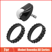 Front Wheel TiresSkin Parts For IRobot Roomba I7 E5 E6 500 600 700 800 900 Series Anti-Slip iRobot Roomba Cleaner Accessories