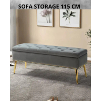 ( 28 ) sofa storage box 115 cm Puff / Bench / Stool Sofa Minimalis / sofa box penyimpanan luas