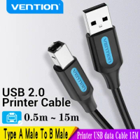 Vention USB Printer Cable USB 3.0 2.0 Type A Male To B Male Sync Data Scanner Printer Cabl for ZJiang HP Canon Epson USB Printer