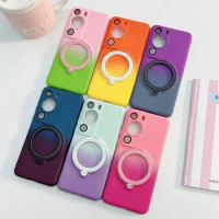Ring Kickstand Case for Huawei P60 Pro Case Magnetic Magsafe Cute Silicone Case for Huawei P30 P40 P50 P60 Pro Case
