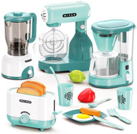 Kids Play Kitchen Accessories Toys Set Pretend Play Kitchen Appliances Kit - Blender Coffee Maker Mi