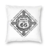 Route 66 SG Cushion Cover 3D Printing Mother Road America Highway Square Throw Pillow Case For Car Cool Pillowcase Home Decor