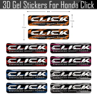 3D Reflective Gel Stickers Motorcycle Motorbike Scooter Body Decorative Decal Accessories for Honda Click 125i 150i click v3