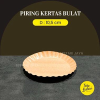 (10 PCS) Piring Kertas Kraft Laminasi Kue Pesta Ulang Tahun Food Grade / Piring Makan Pesta Hajatan 