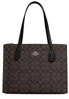 Coach Coach Nina Tote Bag In Signature Canvas in Brown/ Black CL399