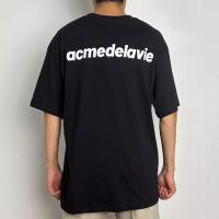 Acme De La Vie Kaos ADLV BOLD FONT TEXT BASIC WHITE BLACK TSHIRT 100% ORIGINAL