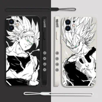 Anime Dragon Ball Son Goku Vegeta Phone Case For Samsung A53 A50 A12 A52S A51 A72 A71 A73 A32 A22 A30 A21S 4G 5G with Hand Strap
