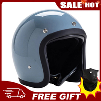 ของแท้ Vintage TT & COCASCOS ไฟเบอร์กลาสหมวกกันน็อครถจักรยานยนต์ R Scooter ขี่เปิดหน้า3/4 Jet Casco 