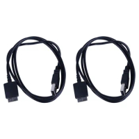 2X USB Data Charging Cable Cord for Sony Walkman E052 A844 A845 MP3 MP4 Player Black