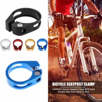 Bike Bicycle Equipment MTB Bike Tube Clip Quick Release 31.8/34.9mm Clamp ring Bike Seat Clamp Seatpost Clamp Sitting Rod Clamp