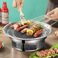 燒肉爐 烤肉用具 韓式烤肉爐  烤肉爐 迷你烤爐 個人烤爐 炭爐 烤肉盆 中秋烤肉組無煙燒烤爐傢用燒肉鍋圓形炭火爐燒烤
