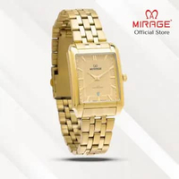 Mirage Jam Tangan Pria Analog 8886 M Gold Original Stainless Plat Hitam