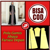 Pola Gamis Abaya Fariasi Depan/Pola Gamis Abaya/Pola Jahit Gamis Abaya,Pola gamis abaya,