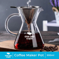 Alat Pembuat Kopi One Two Cups Coffee Server Chemex Drip Pour Over with Filter 500 ml - YD-KT001 - T
