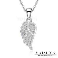 Majalica．925純銀項鍊．鎖骨鍊．天使之翼-白鋯