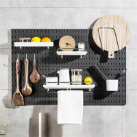 Multifunction Pegboard Decorative Boards Shelf Rack Kitchen Office Organize Storage Board Hanging Wall Decorations Living Room